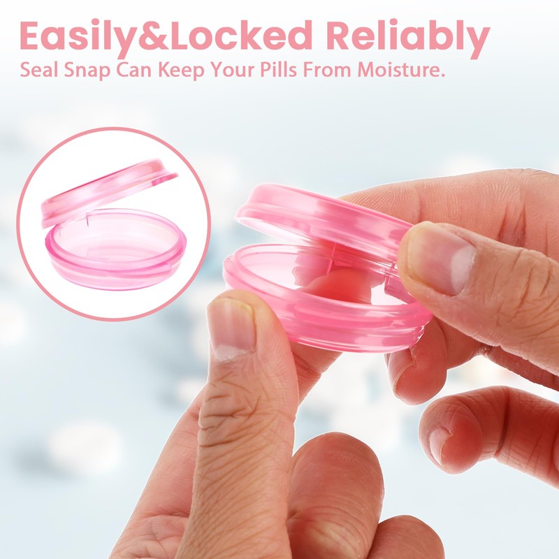 Sibba 5 Packs Small Pill Box Travel Pill Container Portable