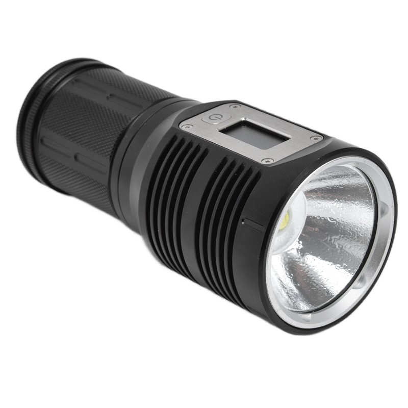 Strong Light Flashlight Digital Display Rainproof Rechargeable Flashlight for Camping