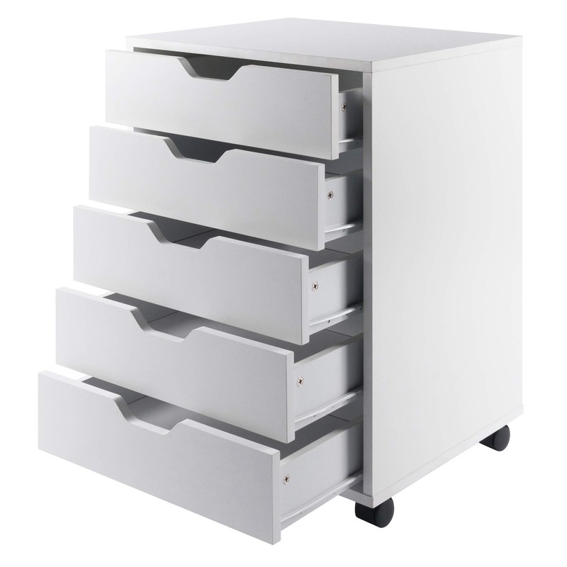 Winsome 10519 Halifax 5-Drawer Composite Wood Cabinet, White