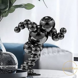 Loclikes Running Man Shelf Decor - Black Color Sculpture Home Decor, Sports Fan Table Decor, Metal Figurine Office Desk Decor, Creative Gifts