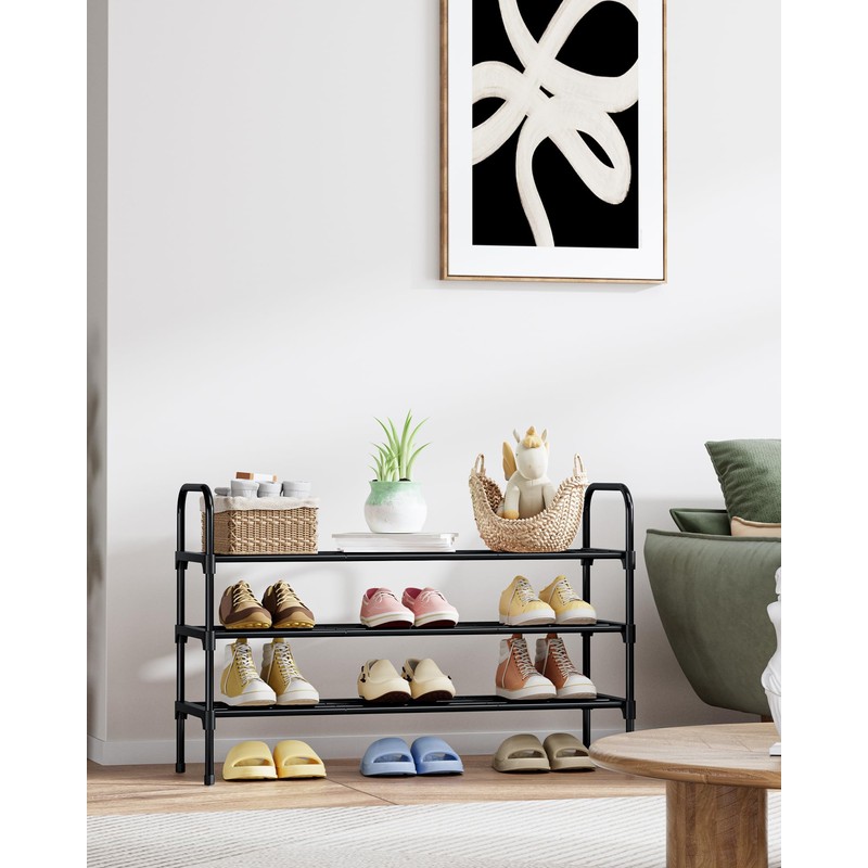 Kitsure Shoe Rack - 3-Tier Space-Saving Shoe Organizer & Shoe