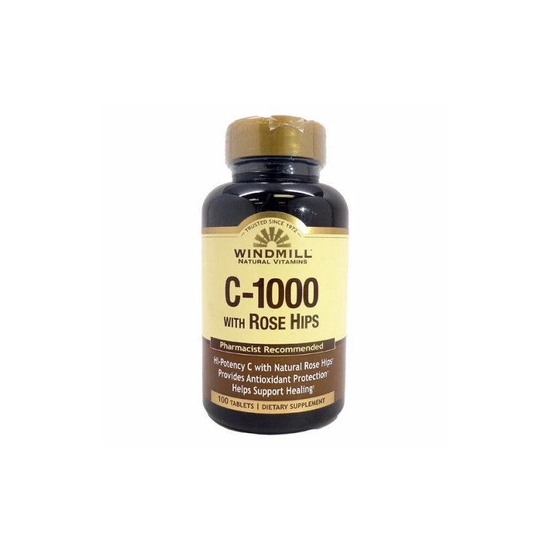 Vitamin C with Rose Hips 100 Tabs 1000mg