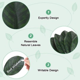 M METERXITY 30-Pack Artificial Magnolia Leaves, Fake Green Leaf with Stems for DIY Flower Garland/Wedding Decoration/Bookmark/Wreaths, Faux Magnolia Leaves [9x23cm, Green]