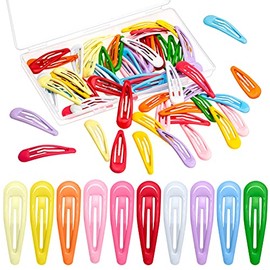 40 Stück Haarspangen Mädchen, 2 Zoll No Slip Bunte Metall Haarspangen für Mädchen Kinder Teens Frauen, süße Snap Haarschmuck für Haar, 10 Farben
