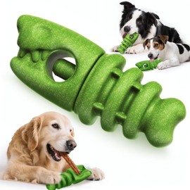 BAEJMJK Bully Stick Holder for Dogs Durable Chew Toys for Aggressive Chewers Dog Treat Toy to Keep Them Busy Safety Dog Chew Holder for Medium Large Dogs-Helps Reduce Choking Risk(Green)