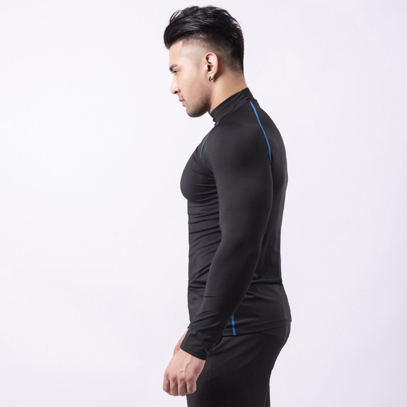 Men's High Elastic Compression Shirts Long Sleeves Sports Top for