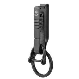 TISUR Titanium Belt, Hanging Keychain, Carabiner, Stylish, Car, Bicycle, Motorcycle, Home, Keys, Gift, Gift (BK 1 + D-Ring x 1 Piece, Black)