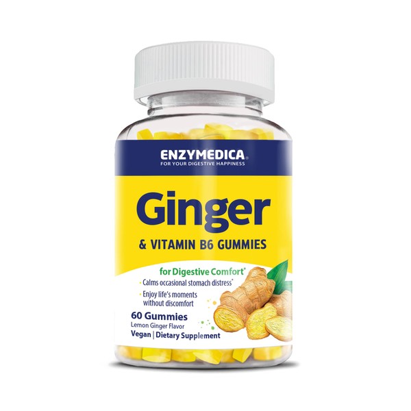 ENZYMEDICA Ginger & B6 Gummies, 60 CT