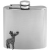 English Pewter Company 6oz Stainless Steel Hip Flask with Pewter