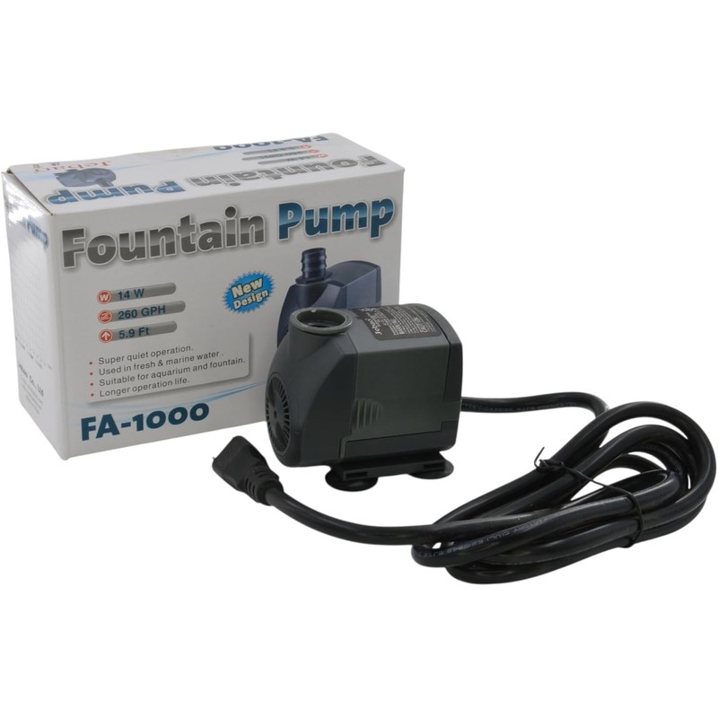 Jebao FA-1000 260GPH Submersible Fountain Pump | Hydroponics, Aquaponics, Waterfall,
