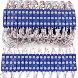 400 Pcs LED Module Blue Light 1.5W Storefront Decoration Lights 12V DC LED-Module Light with Tape Adhesive Backside for Inflatables Decorative Christmas Letter Advertising Signs