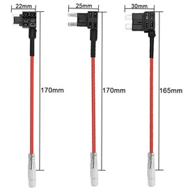 Aiqeer Pack of 10 12 V/24 V Add-a-Circuit Fuse Taps Set, Car Piggyback Fuse Holder with Wiring Harness, Free 18 Pieces Blade Fuses and Fuse Puller (Butt Terminal)