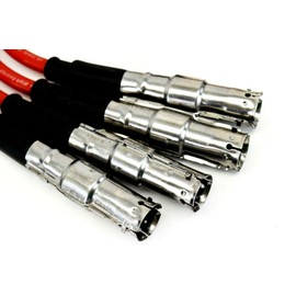 VMS RACING 99-01 VW VOLKSWAGEN GOLF 2.0L ENGINE 10.2MM RACING SPARK PLUG WIRES SET KIT RED