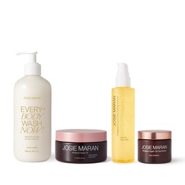 Josie Maran Josie Maran Cali Glow Collection Body & Skincare Set - Includes EveryBODY Wash Now! Moisture Mousse Cleanser, Whipped Argan Oil Face & Body Butter & Pineapple Enzyme Pore Clearing Cleanser (4 Count)