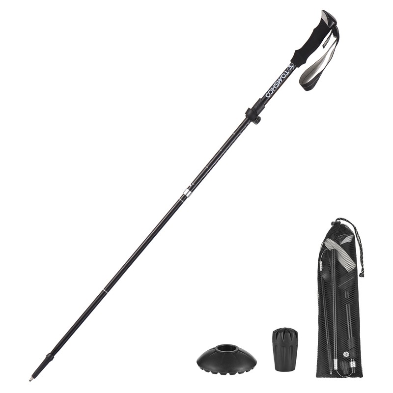 TOMSHOO Trekking Pole Lightweight Collapsible Trekking Pole Five-fold Walking Stick