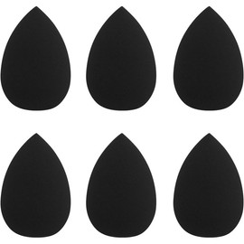 6Pcs Black Mini Makeup Sponge, Small Beauty Sponge Blender Set for Foundation, Powder, Concealer Highlight,and Eye Shadow Makeup Brushes and Tools