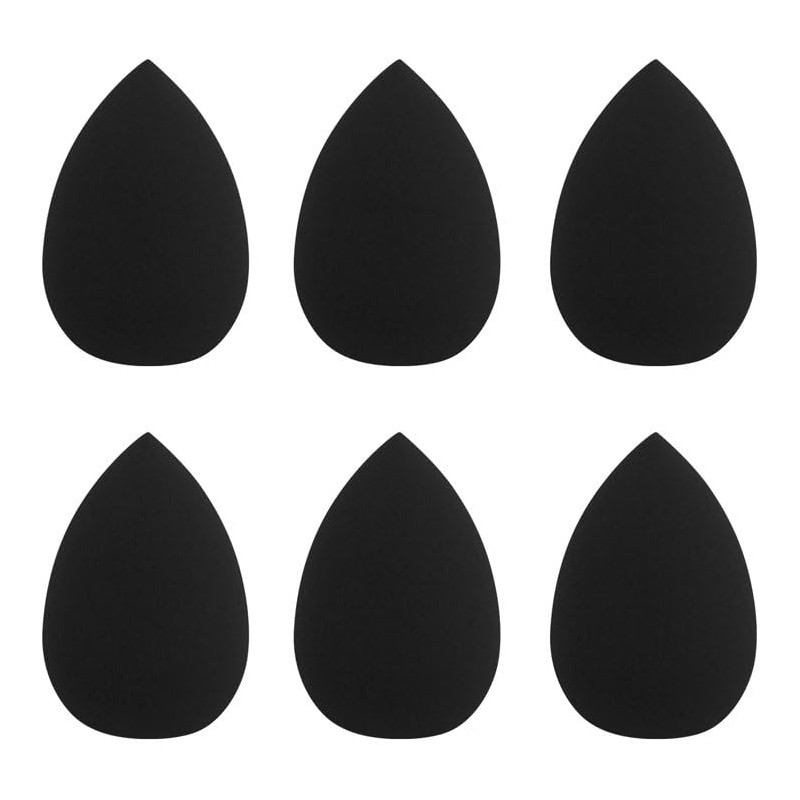 6Pcs Black Mini Makeup Sponge, Small Beauty Sponge Blender Set