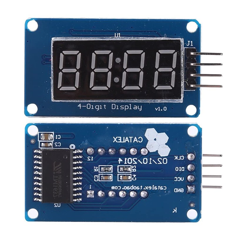 4Pcs 0.36 Inch 3.3~5.5V LED 4-Digit Adjustable Brightness Display Module