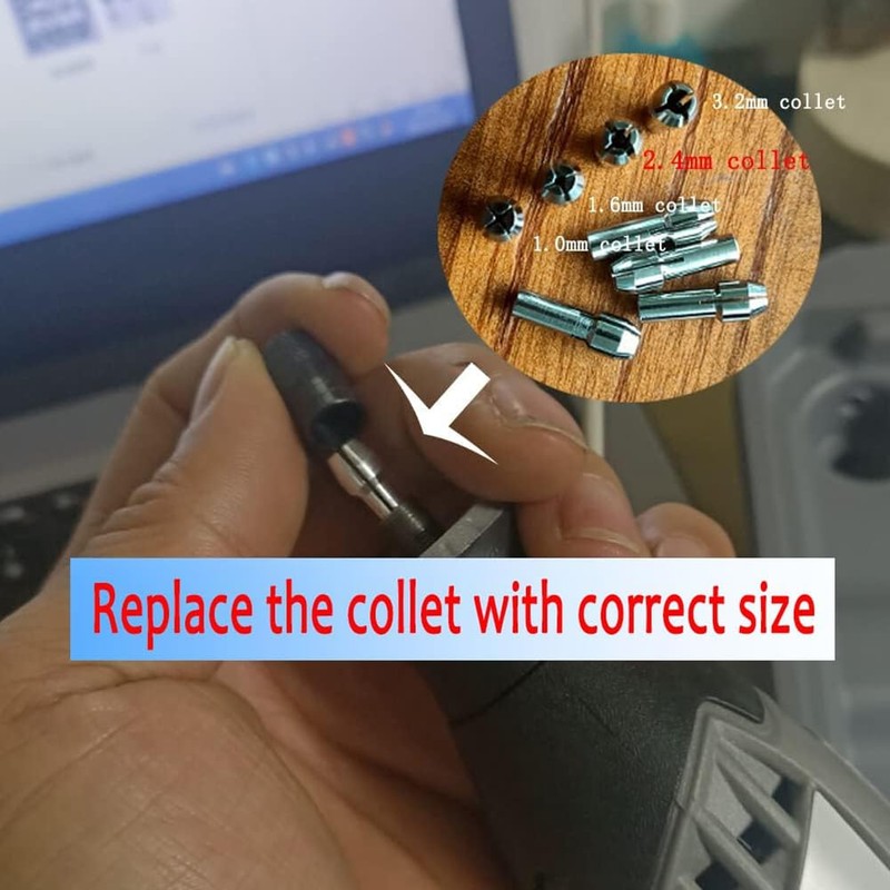 Gokoti 6 Pcs 3/32 Inch Shank Steel Engraving Router Bits,