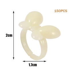 150 PCS Nail Swatch Sticks Gel Nail Chart Ring, Butterfly Manicure Tip for Nail Art Nail Polish Color Display Tool(Natural Color Butterfly)