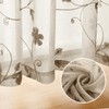 HOMEIDEAS Taupe Sheer Curtains 96 Inches Long 2 Panels Beige