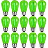 Minsily 15 Pack S14 LED Bulbs Green Christmas Led Replacement