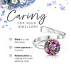 Shrieking Violet Real Flower Jewellery Sterling Silver Adjustable Ring for