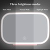 TGSEJTO Car Visor Vanity Mirror with LED Lights USB Rechargeable