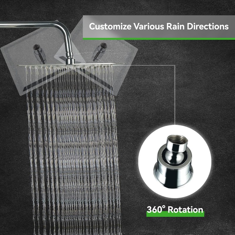 SOLVEX Rain Shower Head - High Pressure Rainfall Shower Head