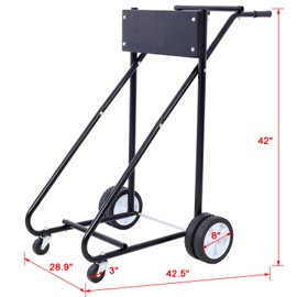 Donext Outboard Boat Motor Stand, Engine Stand for Storage, 315lbs Weight Capacity, w/Wheels, Black