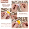 150PCS RAINFLOW Plastic Embroidery Floss Bobbins - White Embroidery Floss