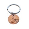 2024 US One Cent Penny Keychain with Heart Around Year;