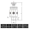 Pneumatic Silencer Brass Air Outlet Adjustable Throttle Silencer 1/2 Inch