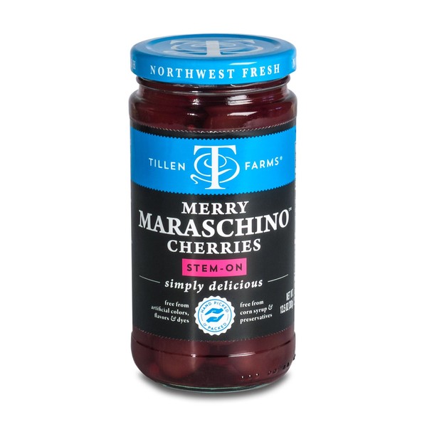 Tillen Farms Cherries, Merry Maraschino, 13.5 Ounce (Pack of 4)
