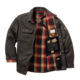 Legendary Whitetails Men's Size Conceal and Carry Journeyman Shirt Jacket, Tarmac, XX-Large Tall