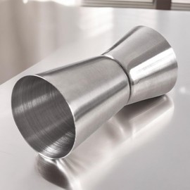 MIJOMA Kleiner Messbecher Likörmaß Double Jigger 1,5cl & 3cl – Rostfreier Edelstahl, Mattiert, Spülmaschinengeeignet, Präzises Cocktail Barmaß für Profis & Zuhause