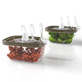 2PCS Vacuum Seal Food Storage Containers, Vakumar Vacuum Sealer containers Fresh Save & Keep the Flavor, Square, BPA-Free, Leak Proof, Lid with Lock - Dishwasher, Freezer & Microwave Safe