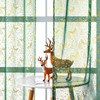 XTMYI - Cortinas de cocina verdes para Navidad, cortinas transparentes