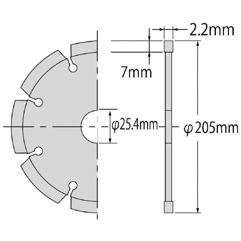 Lobtex SA200 Diamond Wheel Cutting King Segment Type 8.1 inches