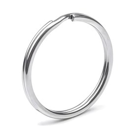 MUQIDA 50PCS Split Key Ring, 1 inch 25mm Heavy Duty Metal Keyrings Bulk, Small Split Rings for Keychain Crafts Dog Tag