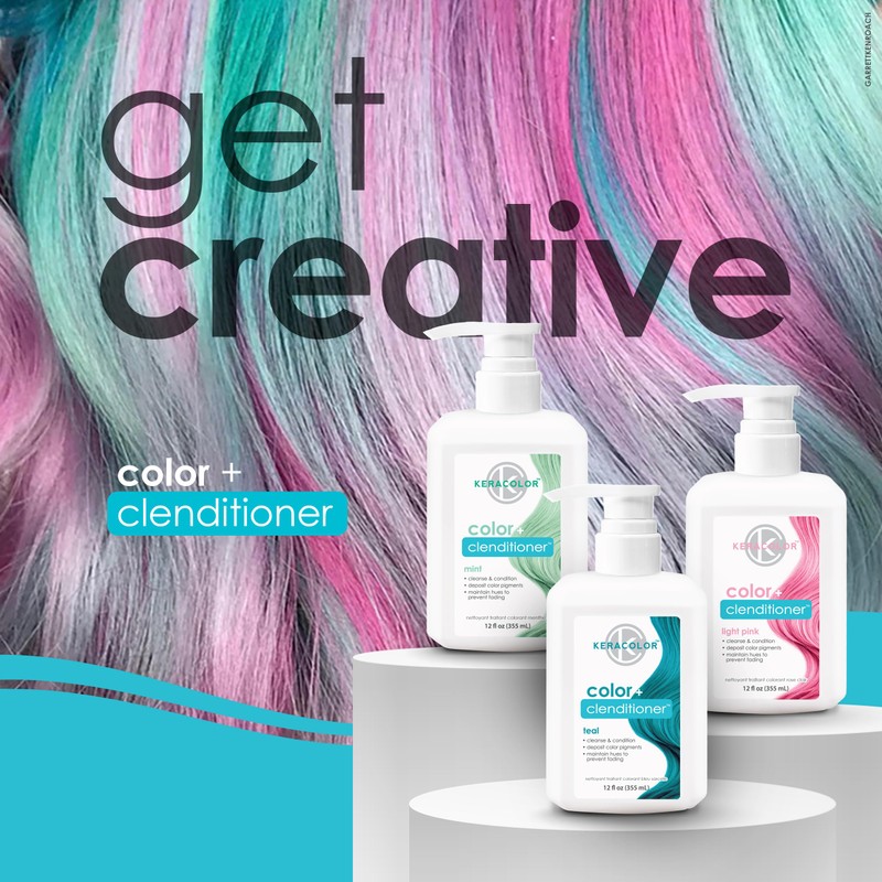 Keracolor Clenditioner TEAL Hair Dye - Semi Permanent Hair Color