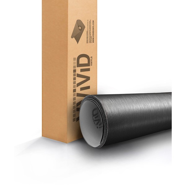 VViViD XPO Gunmetal Grey Brushed Metallic Steel 5ft Vinyl Wrap