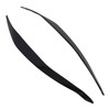 Front Headlight Eyebrow Cover ABS Black Front Headlight Lamp Eyebrow