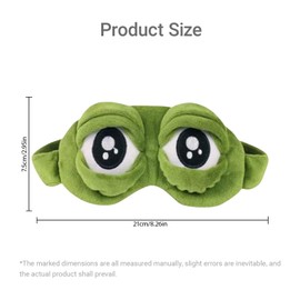 GWAWG Augenmaske, Schlafmaske, Frosch, Schlafmaske, 3D-Schlafmaske, Frosch-Cartoon-Augenmaske, für Frauen, Kinder, Männer
