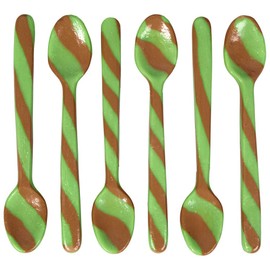 Cocoa Chocolate Mint Candy Spoons 6 Pc Wilton