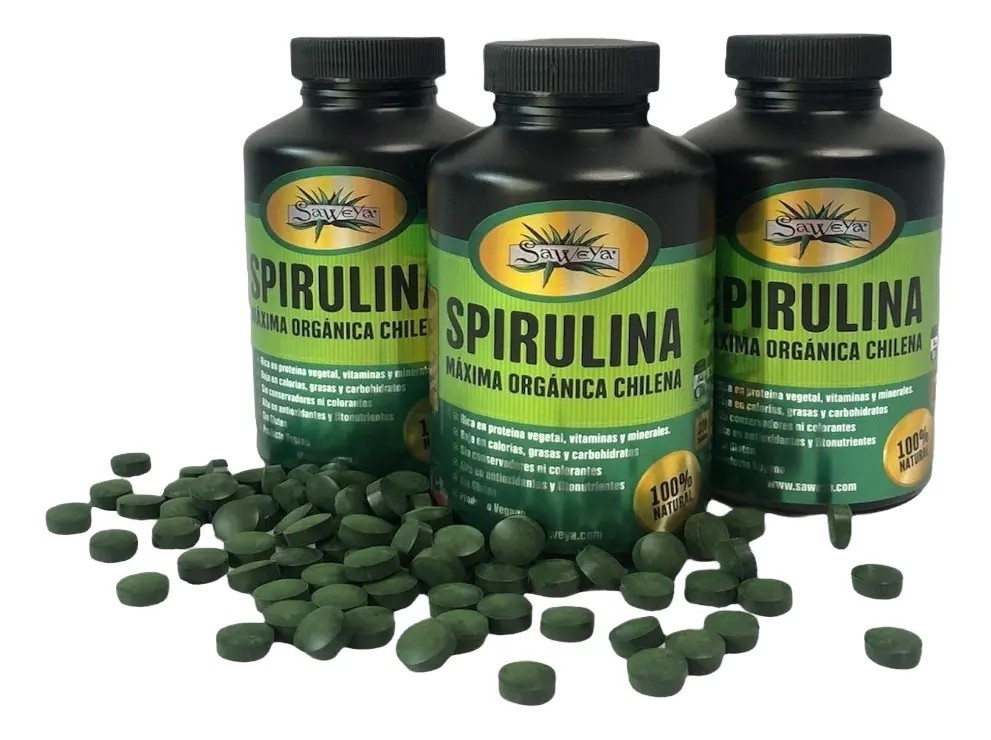 3 Pack Spirulina Máxima Orgánica Chilena 300tabs 150gr Cu.