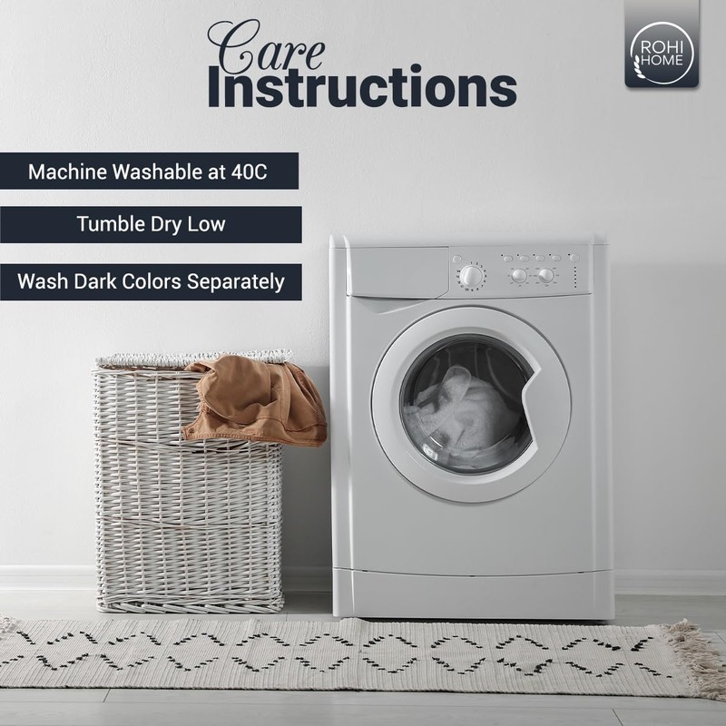 Rohi® Percale Polycotton Single Bed Sheets - 16"/40 Cm Extra