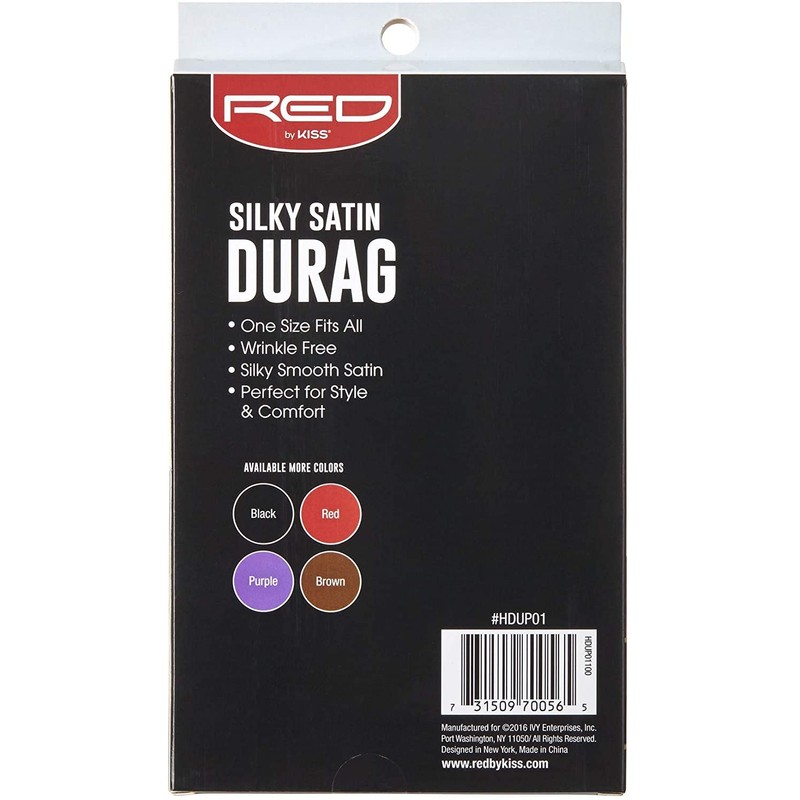 Red by Kiss Silky Satin Durag Premium Smooth Silky Durag