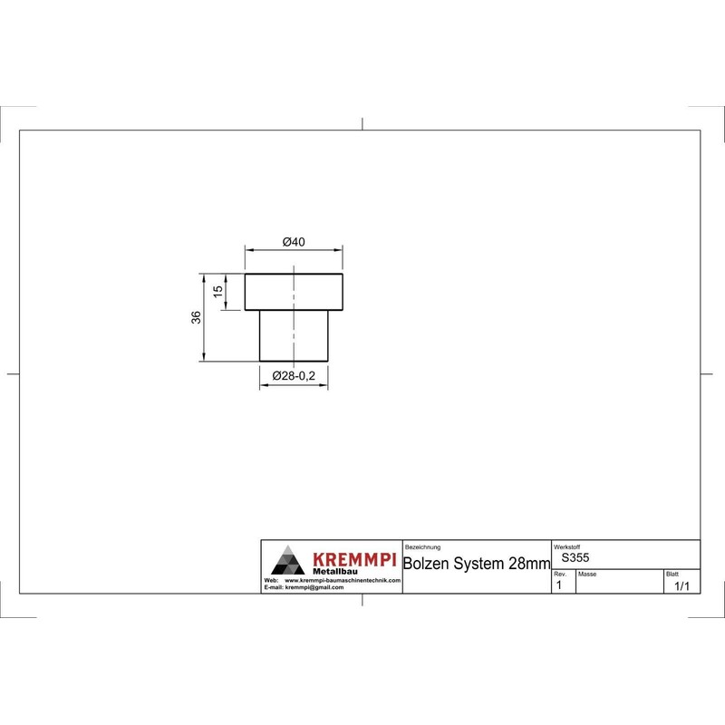 Kremmpi Welding Table Hole Table Bolt Tension Bolt D16 D28