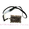 Victoria's Secret Pink Lanyard Bifold Wallet Mesh Leopard Animal Print